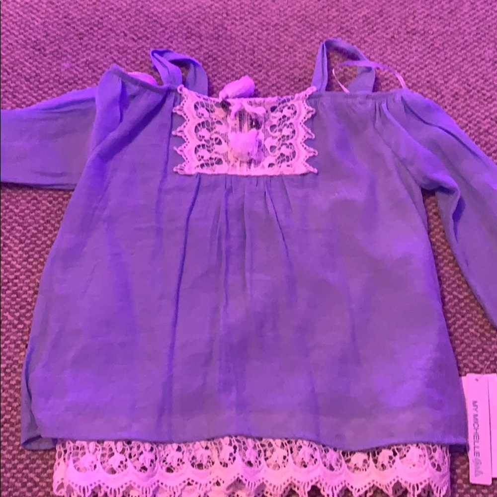 Light blue top